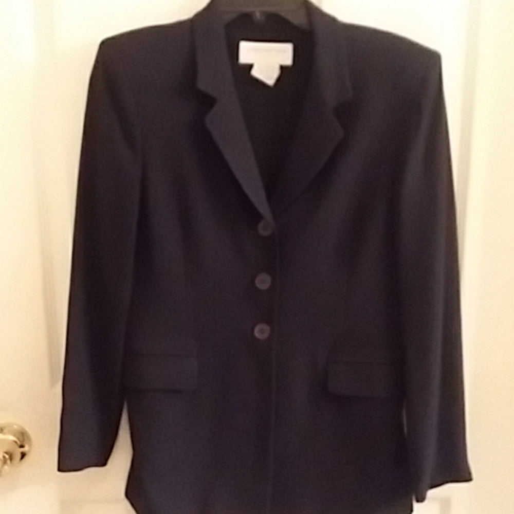Black Blazer with Shoulder Pads